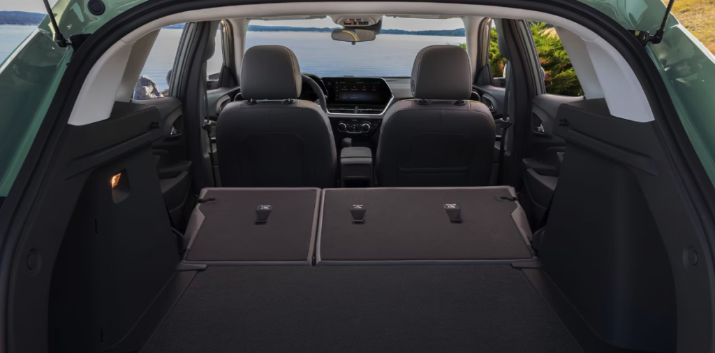 Cargo capacity of the 2026 Chevrolet Trax for sale in Philadelphia at Hessert Chevrolet