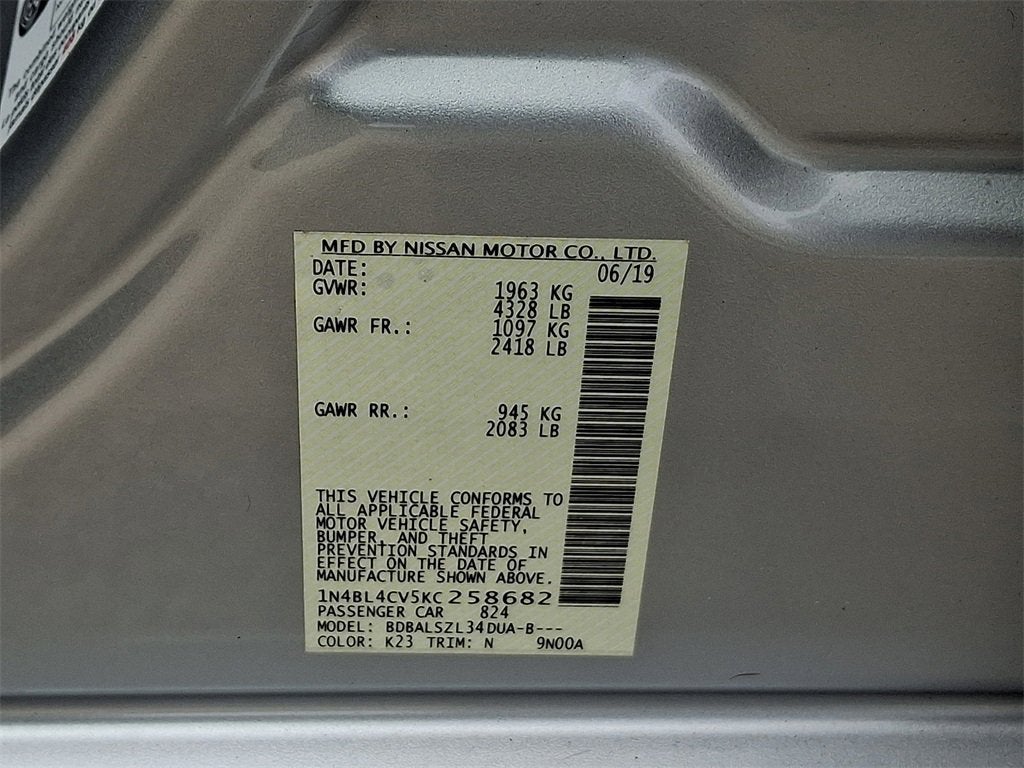 2019 Nissan Altima 2.5 SR