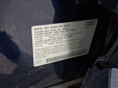2022 Audi Q3 Premium Plus 45 TFSI S line quattro Tiptronic