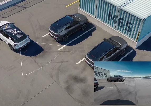 Birds-eye view graphic of the 2027 Chevrolet Bolt showing Front and Rear Park Assist sensor zones