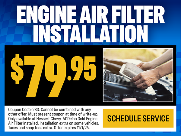 Engine Air Filter

Installation